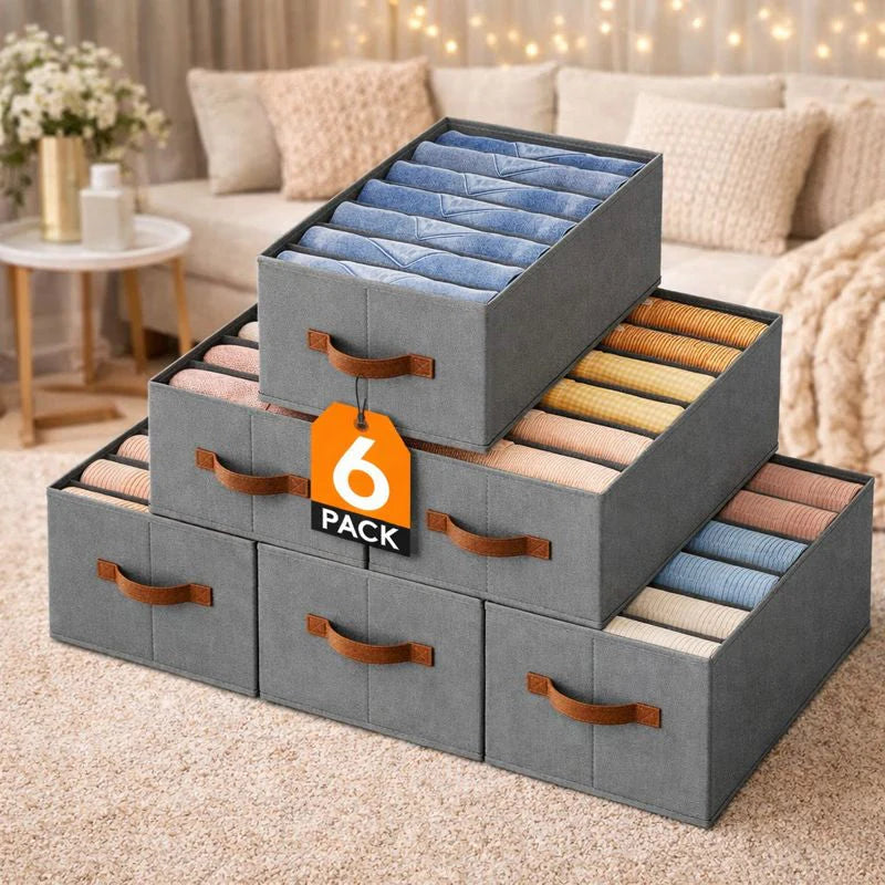 EasyCloset™ Clothes Storage Organizers – Pack of 6